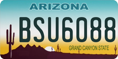 AZ license plate BSU6088