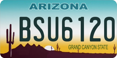 AZ license plate BSU6120