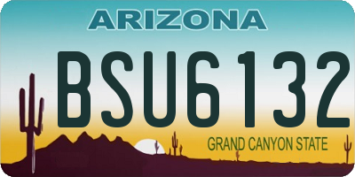 AZ license plate BSU6132