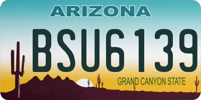 AZ license plate BSU6139