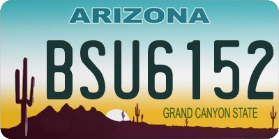 AZ license plate BSU6152