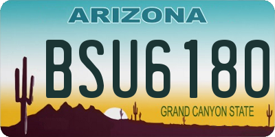 AZ license plate BSU6180