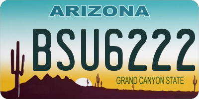 AZ license plate BSU6222