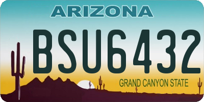 AZ license plate BSU6432