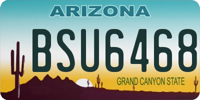 AZ license plate BSU6468