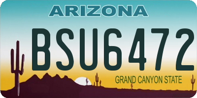 AZ license plate BSU6472