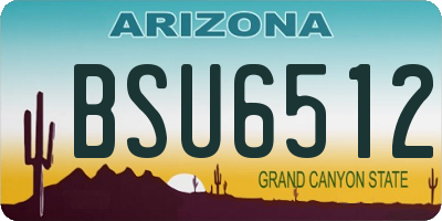AZ license plate BSU6512