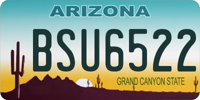 AZ license plate BSU6522