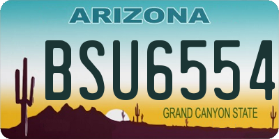 AZ license plate BSU6554