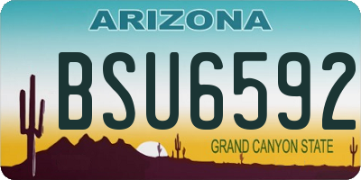 AZ license plate BSU6592