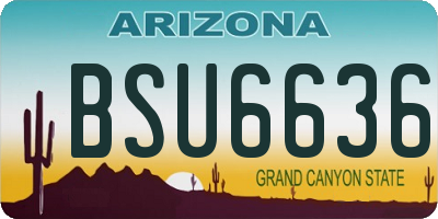AZ license plate BSU6636