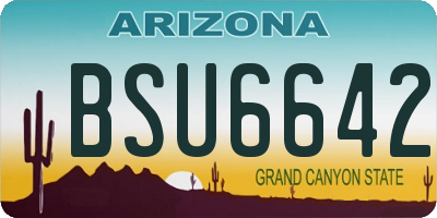 AZ license plate BSU6642