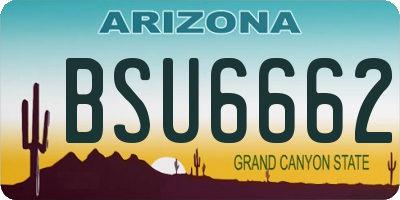 AZ license plate BSU6662