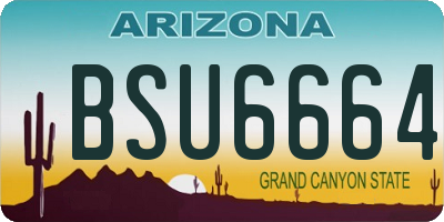 AZ license plate BSU6664