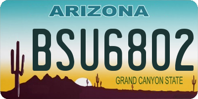 AZ license plate BSU6802