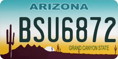 AZ license plate BSU6872