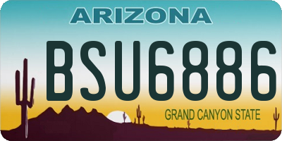 AZ license plate BSU6886