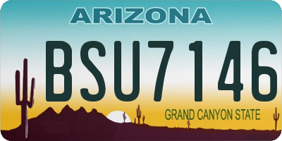 AZ license plate BSU7146