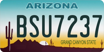 AZ license plate BSU7237