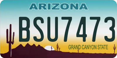 AZ license plate BSU7473