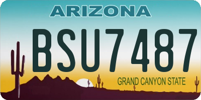 AZ license plate BSU7487
