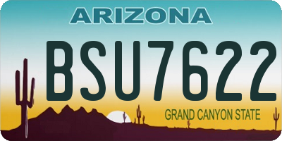 AZ license plate BSU7622