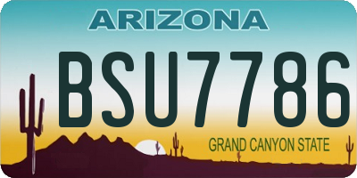 AZ license plate BSU7786