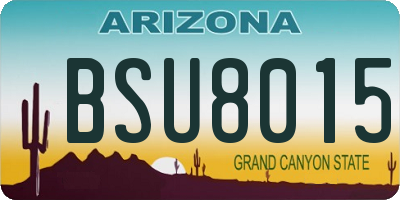 AZ license plate BSU8015