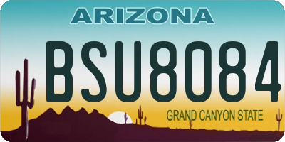 AZ license plate BSU8084