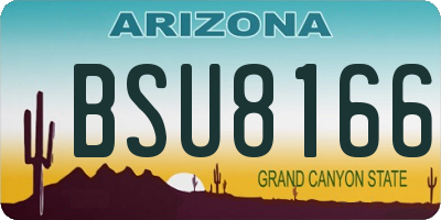 AZ license plate BSU8166