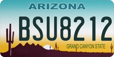 AZ license plate BSU8212
