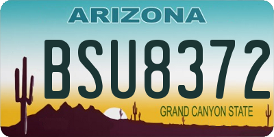 AZ license plate BSU8372
