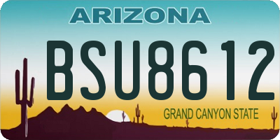 AZ license plate BSU8612