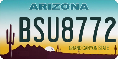AZ license plate BSU8772