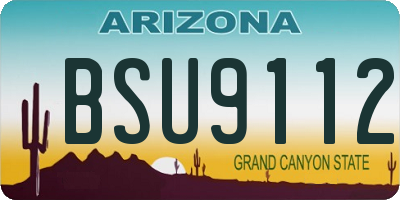 AZ license plate BSU9112