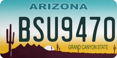 AZ license plate BSU9470