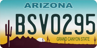 AZ license plate BSV0295