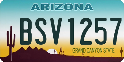 AZ license plate BSV1257