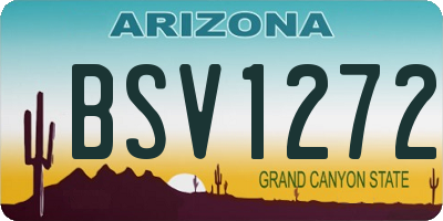 AZ license plate BSV1272