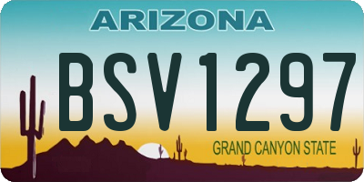 AZ license plate BSV1297