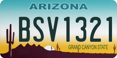 AZ license plate BSV1321