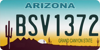 AZ license plate BSV1372