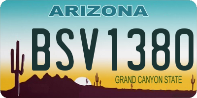 AZ license plate BSV1380