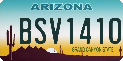 AZ license plate BSV1410