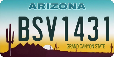 AZ license plate BSV1431