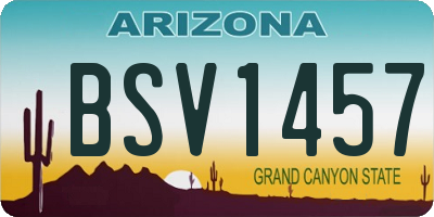 AZ license plate BSV1457