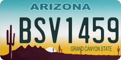 AZ license plate BSV1459