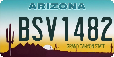AZ license plate BSV1482