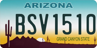 AZ license plate BSV1510