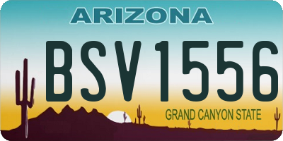 AZ license plate BSV1556